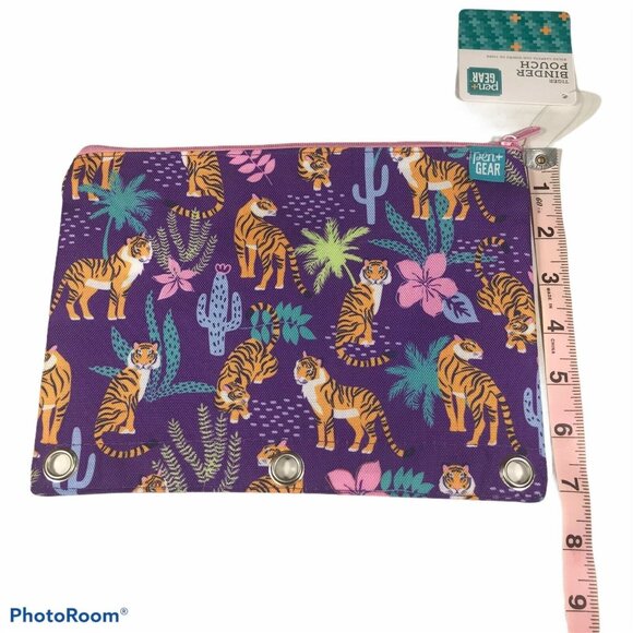 Pen And Gear Tiger Binder Pouch 9.5” X 7” New With Tags - Picture 6 of 6